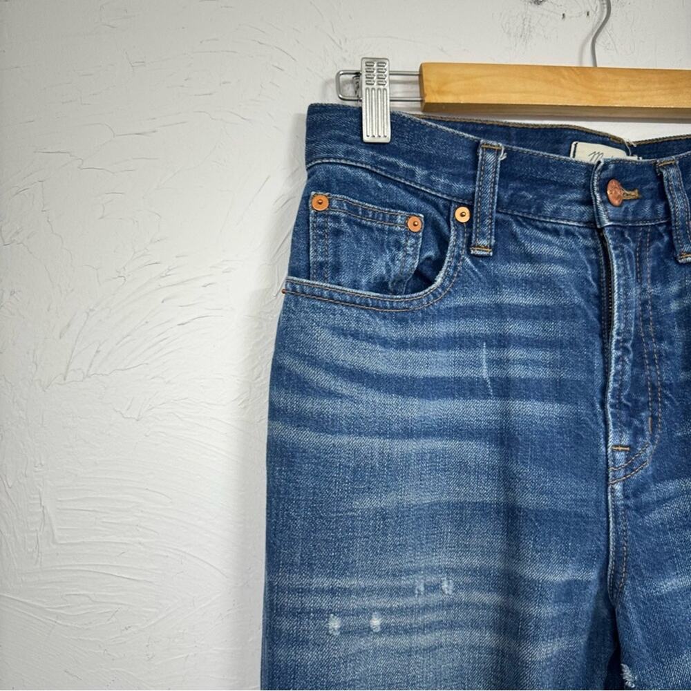 Madewell Blue The Perfect Vintage Jeans Womens 26 Raw Hem High Rise Denim Casual - Picture 7 of 13